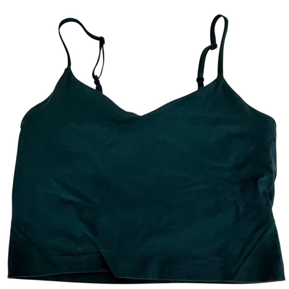 Lululemon Align Tank Top Forest Green Nulu Cropped Built-in Bra  Yoga Camisole